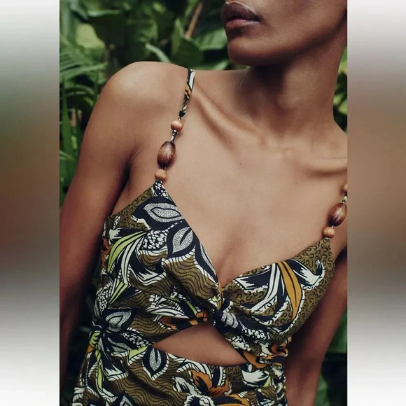 ZARA CUT OUT PRINT MINI DRESS - Picture 3 of 7